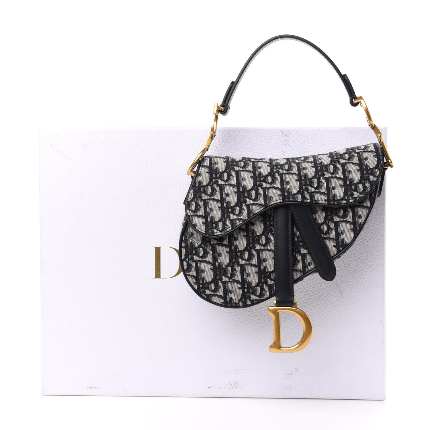 Christian Dior Oblique Mini Saddle Bag Blue 11 of 11