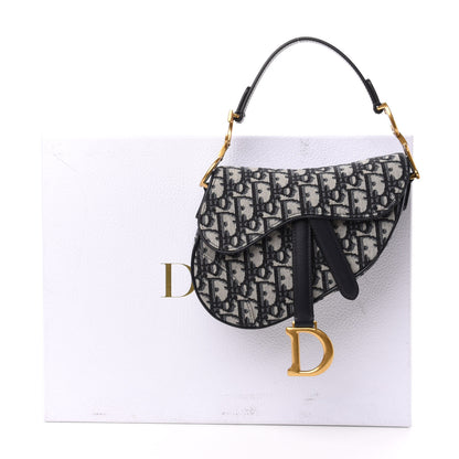 Christian Dior Oblique Mini Saddle Bag Blue 11 of 11