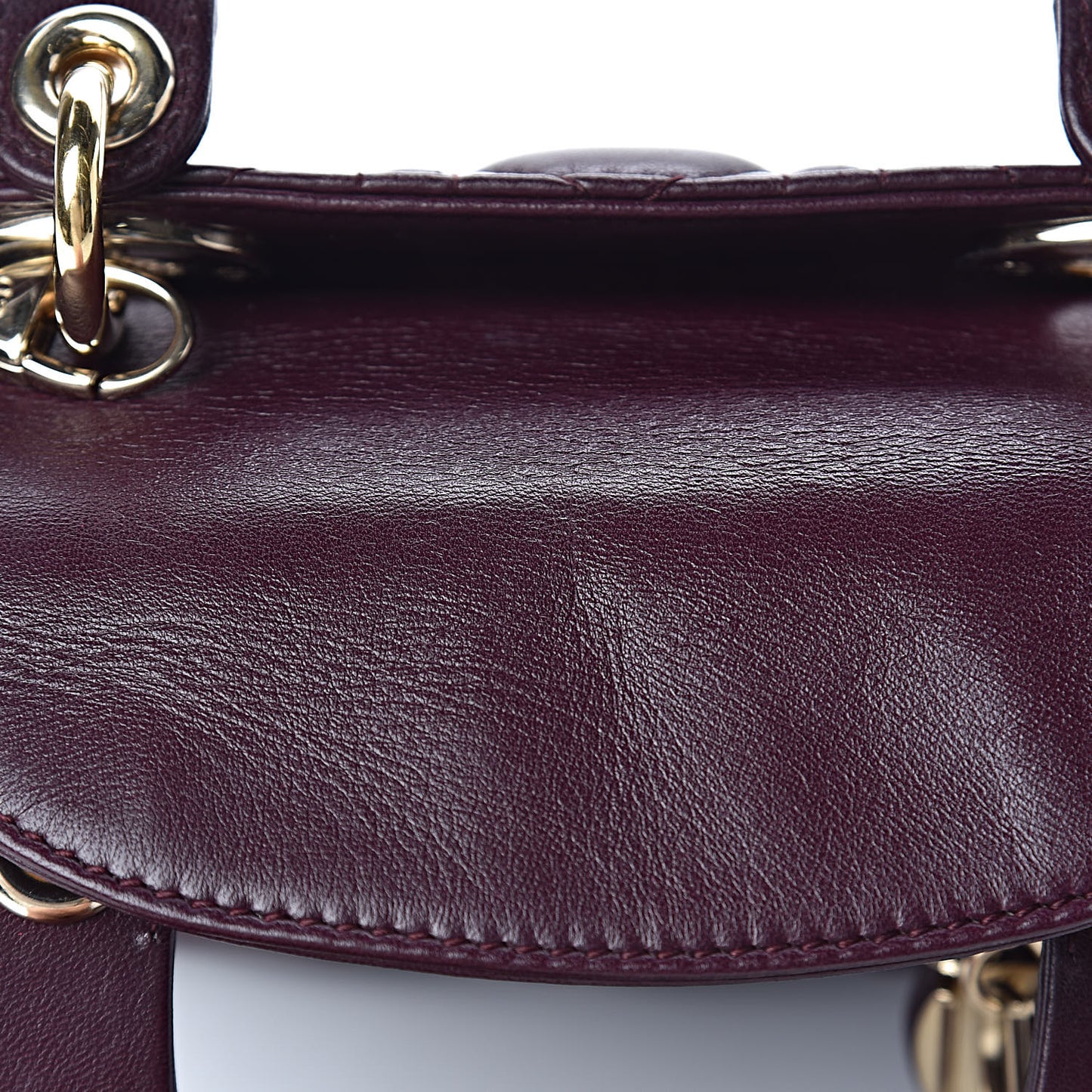 Lambskin Cannage Mini Lady Dior Plum