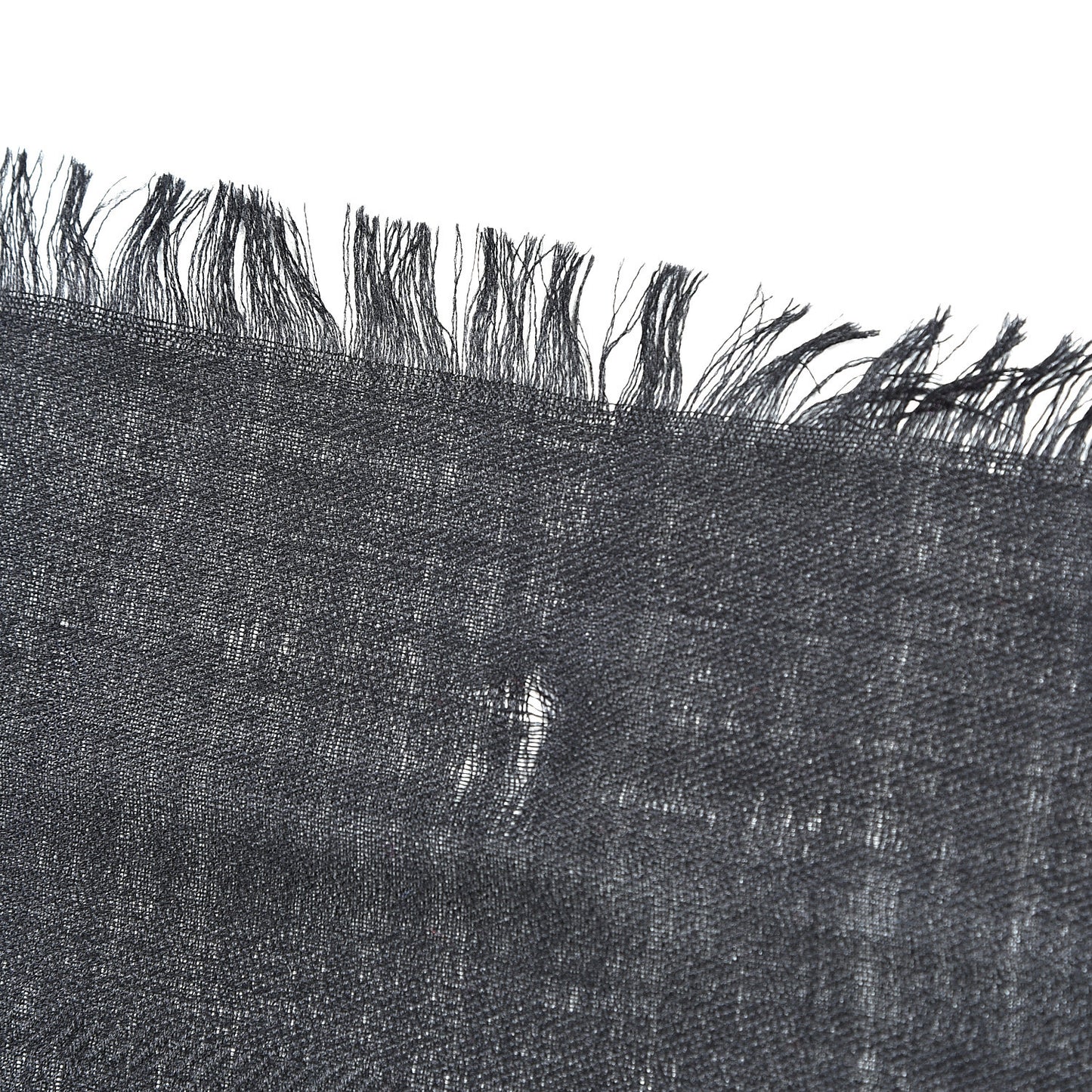 Wool Silk GG Monogram Ghili Shawl Black