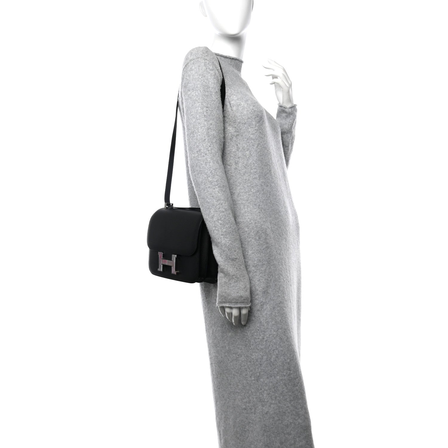 Hermes Grained Monsieur Optique Enamel Constance 24 Black 2 of 15