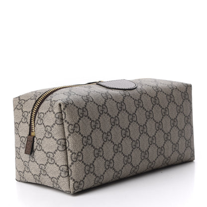 Gucci Soft GG Supreme Monogram Calfskin Large Ophidia Cosmetic Case Beige Ebony New Acero 3 of 7