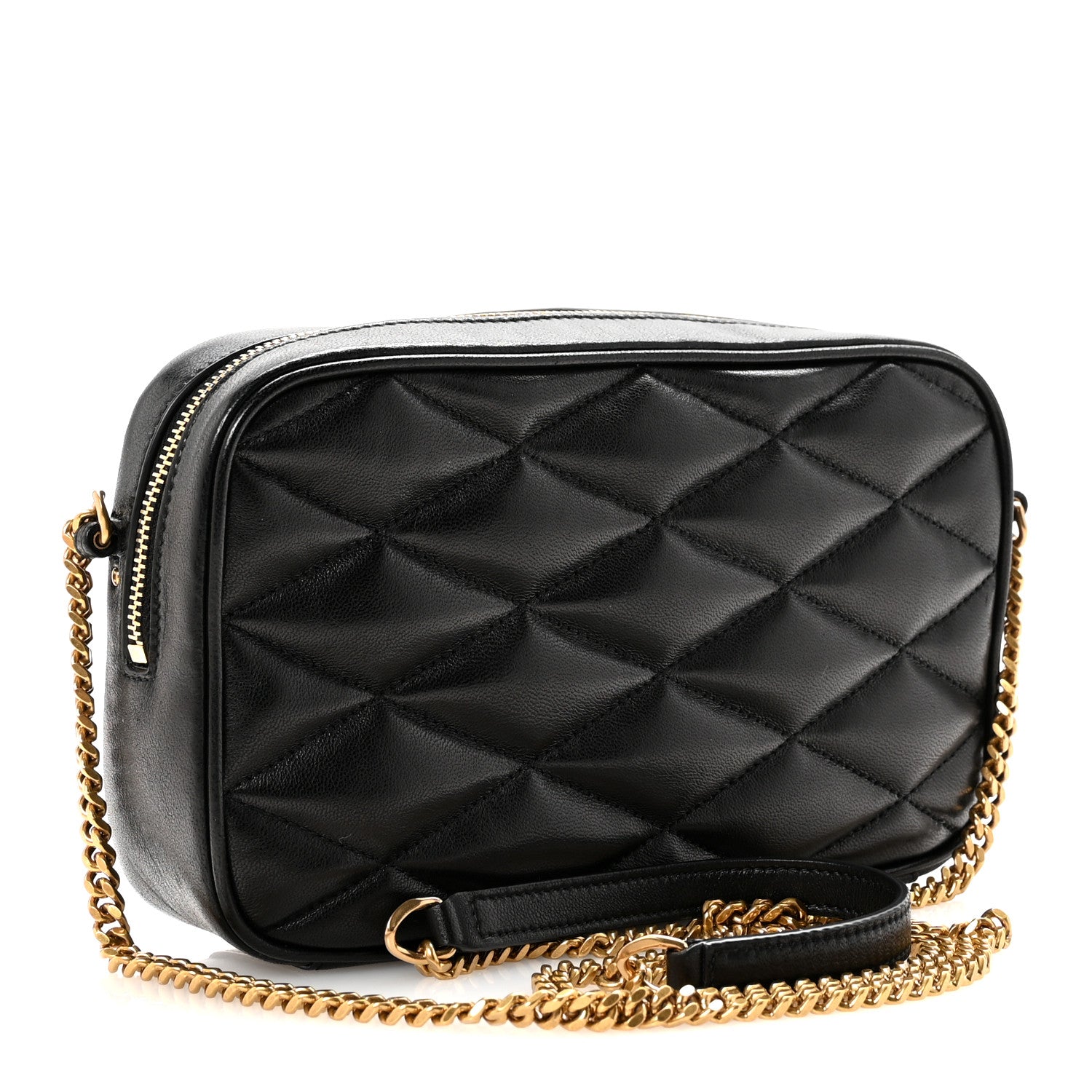 Saint Laurent Lambskin Quilted Mini Camera Bag Black 3 of 10