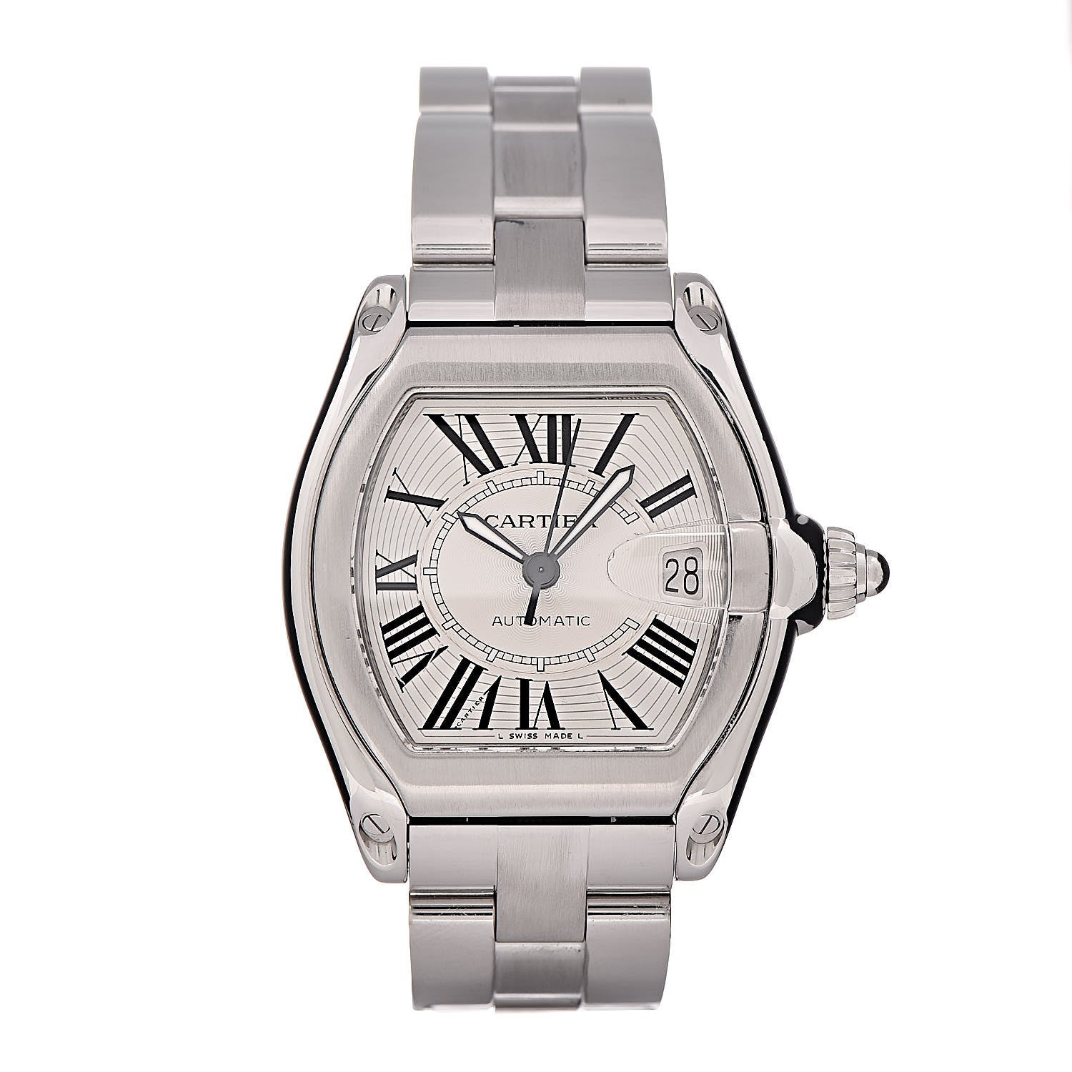 Cartier Stainless Steel 37mm Roadster Automatic Watch 1 of 7