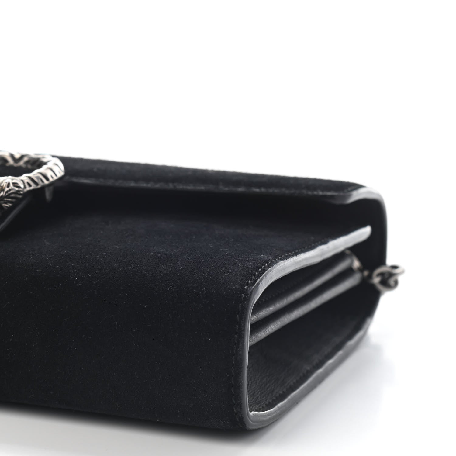 Gucci Suede Mini Dionysus Chain Wallet Black 8 of 8