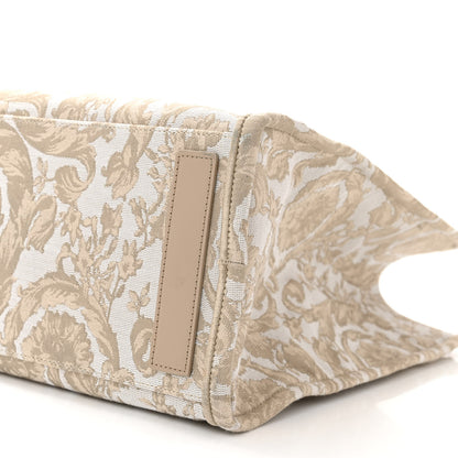 Versace Jacquard Barocco Print Large Athena Tote Beige 9 of 11