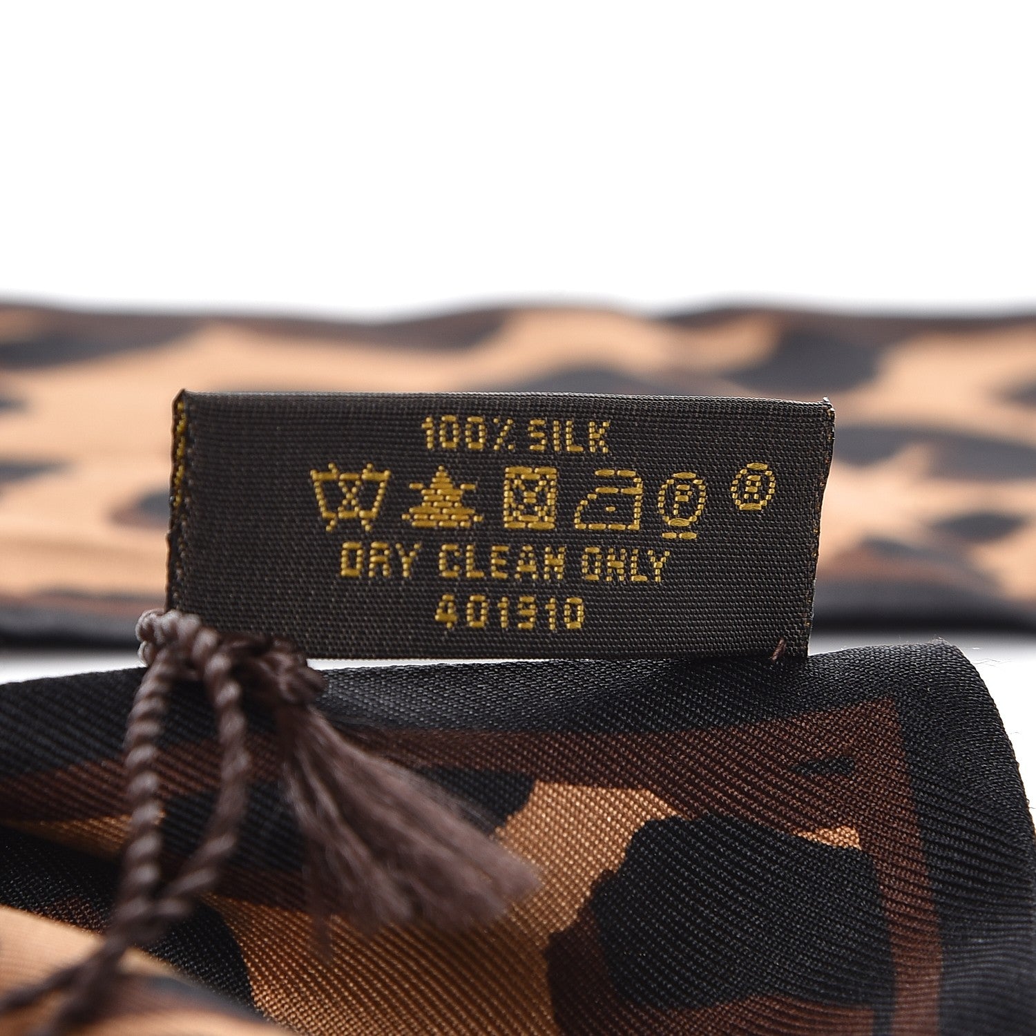 Louis Vuitton Silk Leopard Bandeau Scarf Marron 4 of 5