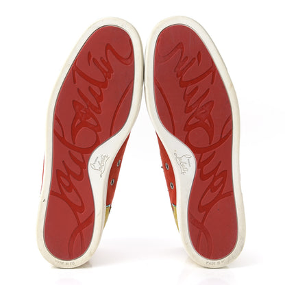 Christian Louboutin Calfskin Suede Mens Arizona High Top Flat Sneakers 43.5 Version Corazon 5 of 8