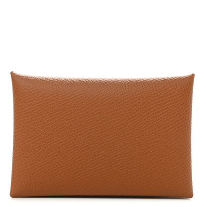 Hermes Epsom Calvi Card Case Gold 1 of 8