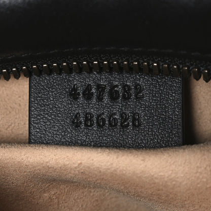 Gucci Calfskin Matelasse Small GG Marmont Chain Shoulder Bag Black 7 of 10