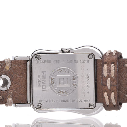 Fendi Stainless Steel Calfskin Diamond Mother of Pearl 22mm Buckle Quartz Watch 5 of 9
