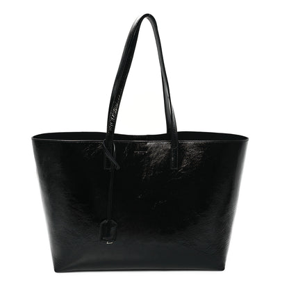 Saint Laurent Textured Patent Large Shopping Tote Black 1 of 11
