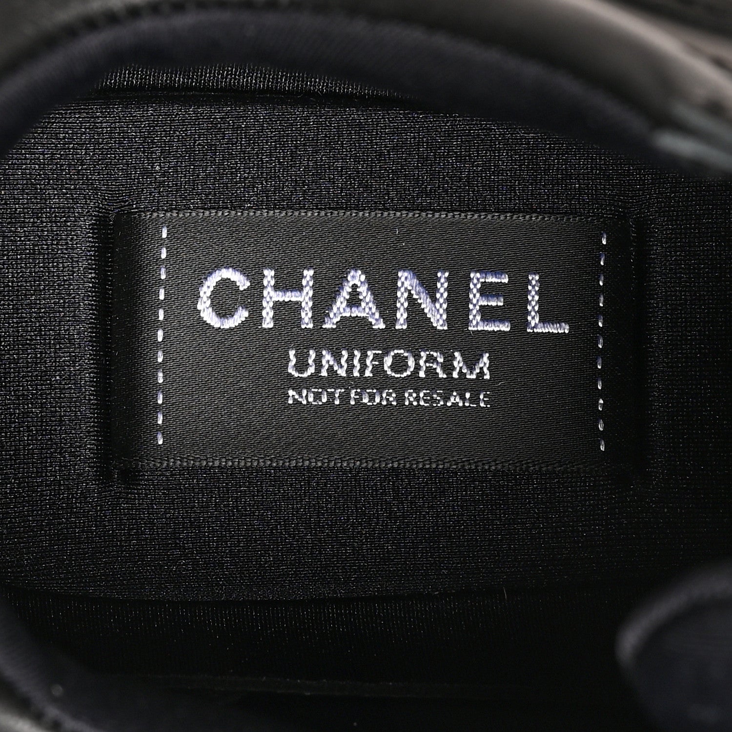 Chanel Calfskin Lambskin CC Uniform Sneakers 40 Black 7 of 8