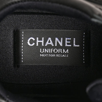 Chanel Calfskin Lambskin CC Uniform Sneakers 40 Black 7 of 8