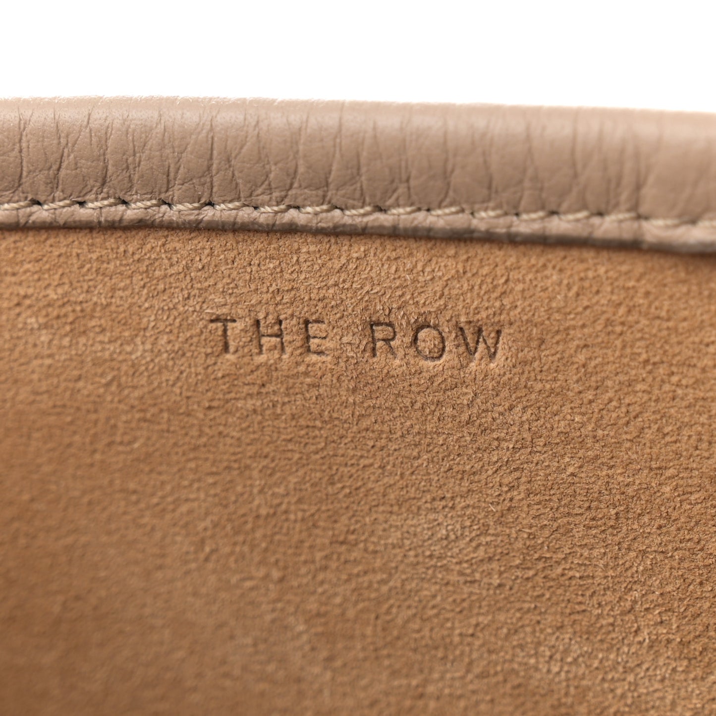 Grained Calfskin Medium N/S Park Tote Dark Taupe