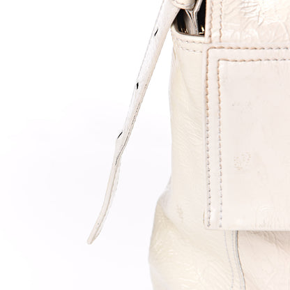 Fendi Vitello Naplak Large Convertible Baguette White 16 of 16