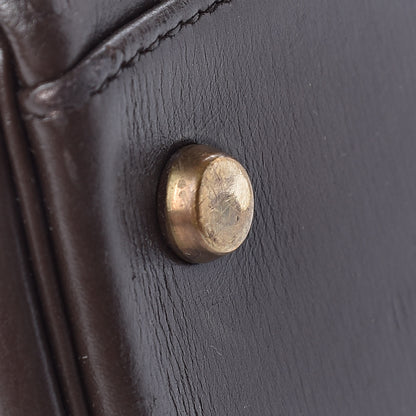 Hermes Box Kelly Retourne 32 Chocolate 44 of 64