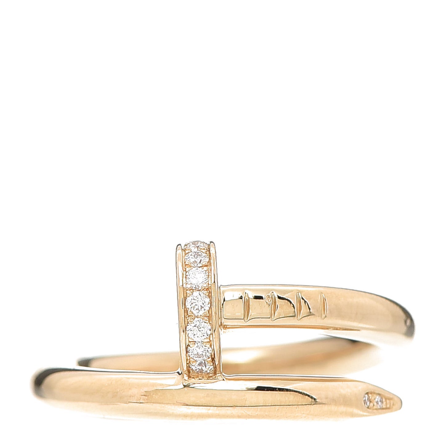 18K Yellow Gold Diamond Juste Un Clou Ring 52 6