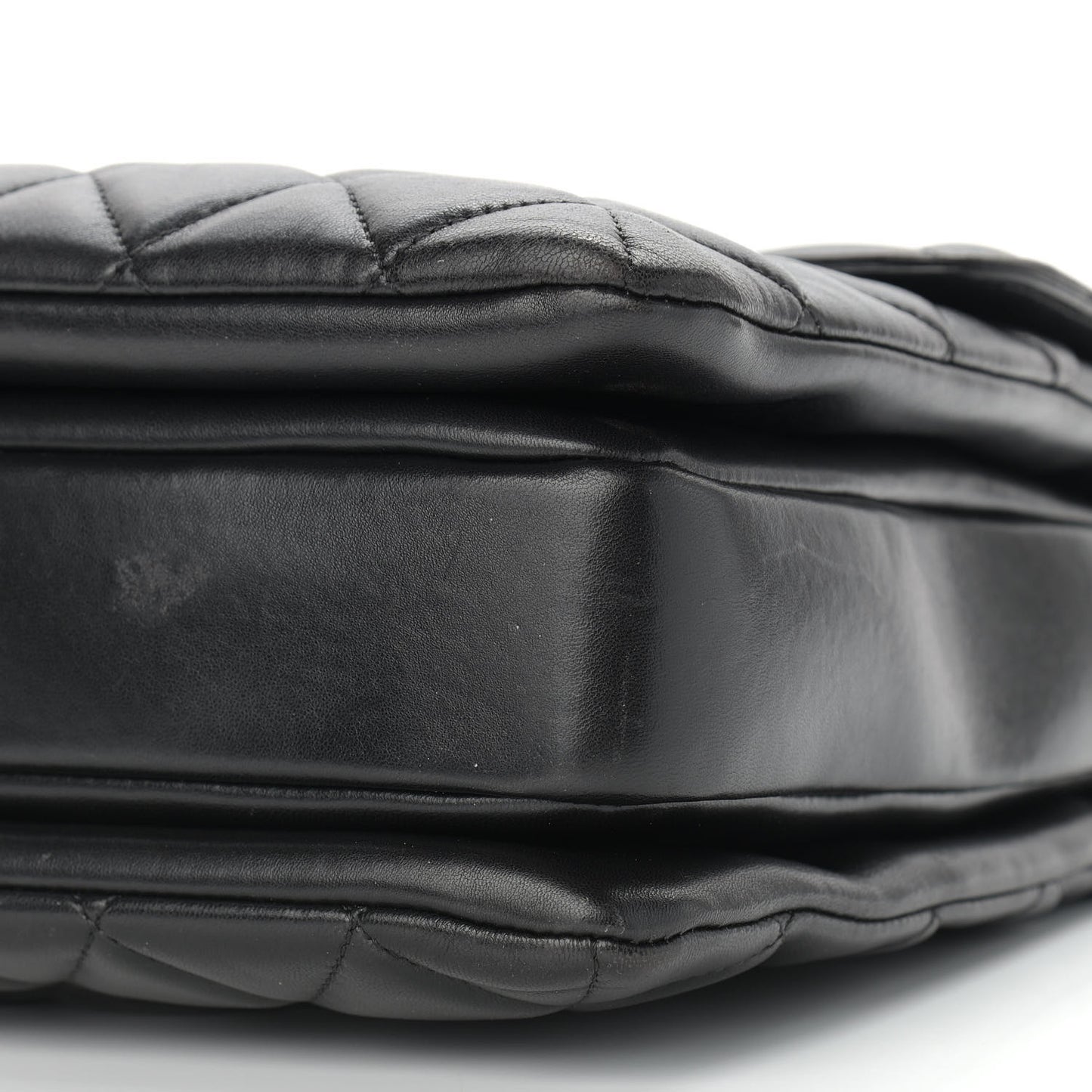 Lambskin Quilted Large Trendy CC Dual Handle Flap Bag Black