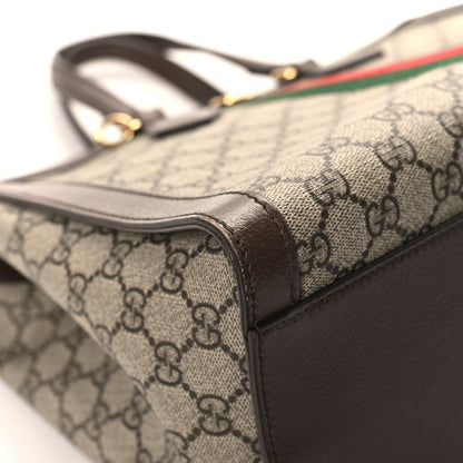 Gucci GG Supreme Monogram Web Medium Ophidia Tote Bag Brown 8 of 13