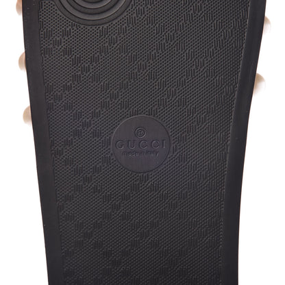 Gucci GG Supreme Monogram Pearls Slide Sandals 37 Beige 6 of 8
