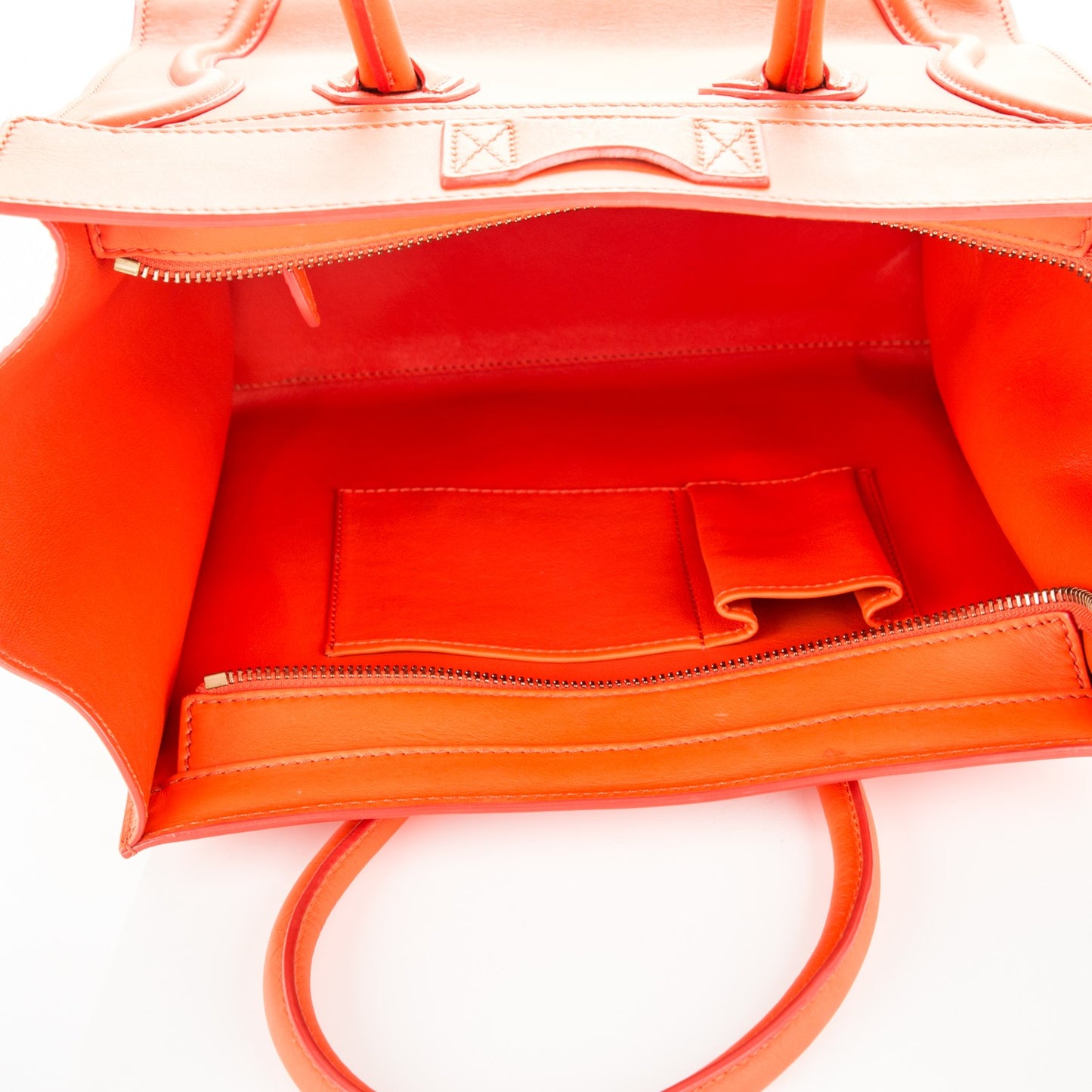 Smooth Calfskin Mini Luggage Bright Orange