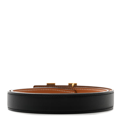 Hermes Swift Epsom 24mm Mini H Belt 75 30 Black Gold 2 of 6