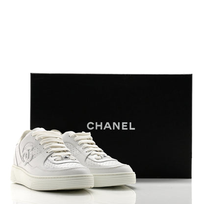 Chanel Calfskin CC Womens Sneakers 36 White 11 of 11
