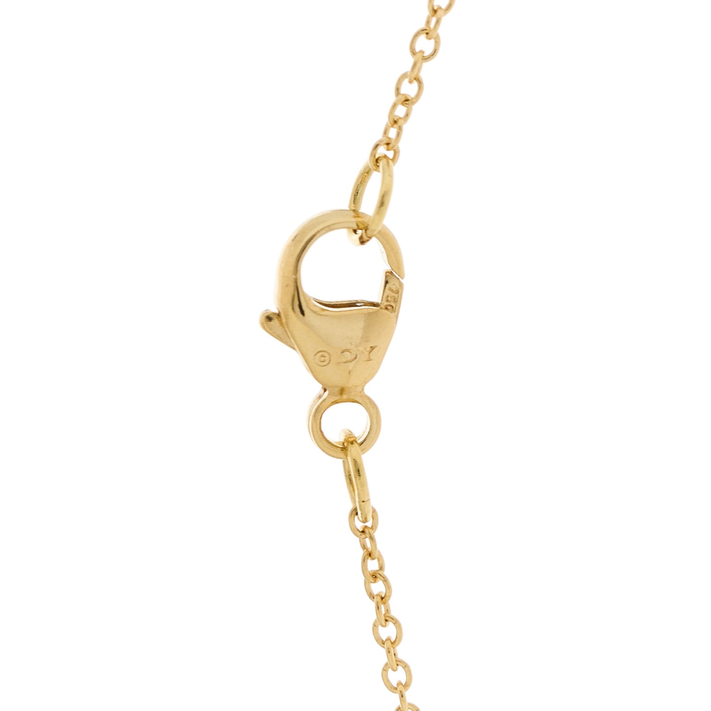 18K Yellow Gold Diamond Cable Collectibles Quatrefoil Pendant Necklace