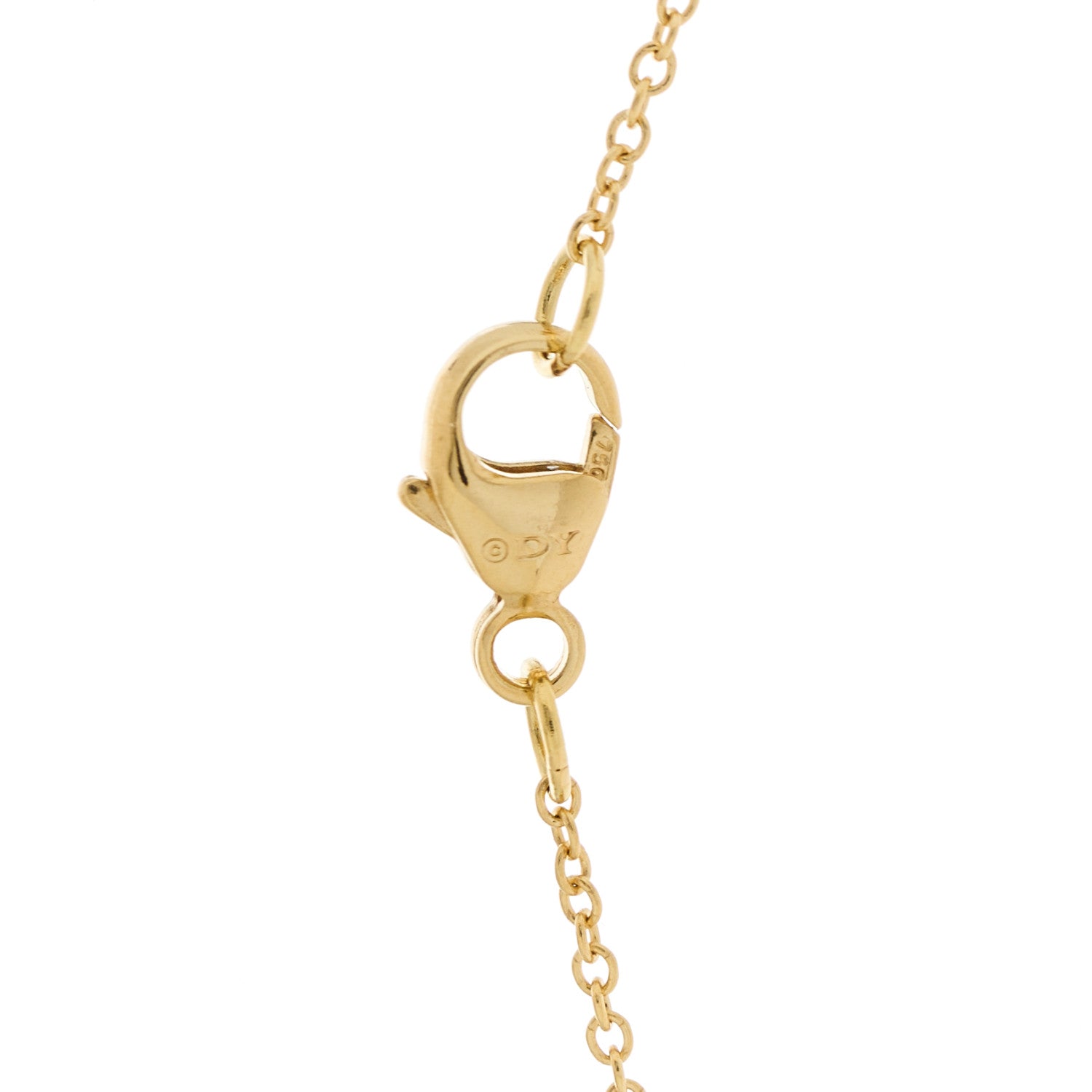 David Yurman 18K Yellow Gold Diamond Cable Collectibles Quatrefoil Pendant Necklace 4 of 5