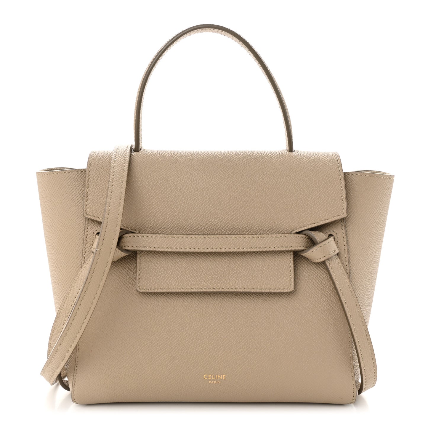 Grained Calfskin Nano Belt Bag Light Taupe