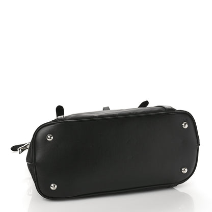 Prada Tessuto Nylon Calfskin Dome Satchel Black 4 of 8