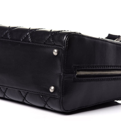 Chanel Calfskin Quilted Top Handle Bag Black 9 of 11