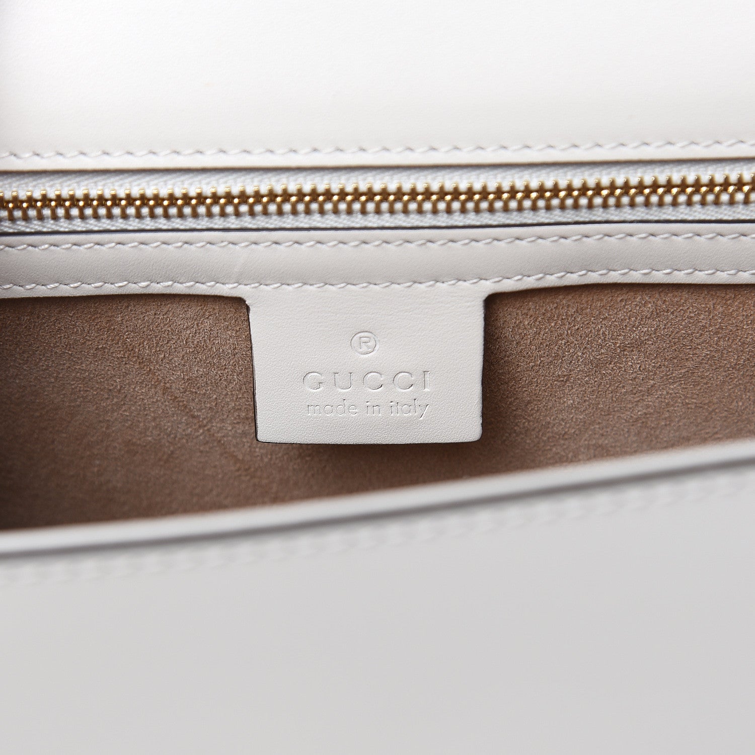 Gucci Calfskin Small Sylvie Shoulder Bag Off White 6 of 10