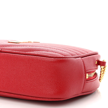 Saint Laurent Grain De Poudre Matelasse Monogram Mini Lou Camera Bag Eros Red 10 of 10