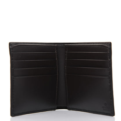 Gucci GG Supreme Monogram Selleria Calfskin Web New Web Bi-Fold Wallet Beige Ebony Cocoa 5 of 12
