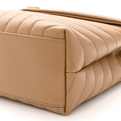 Saint Laurent Calfskin Y Quilted Monogram Medium Loulou Chain Satchel Dark Beige 8 of 8