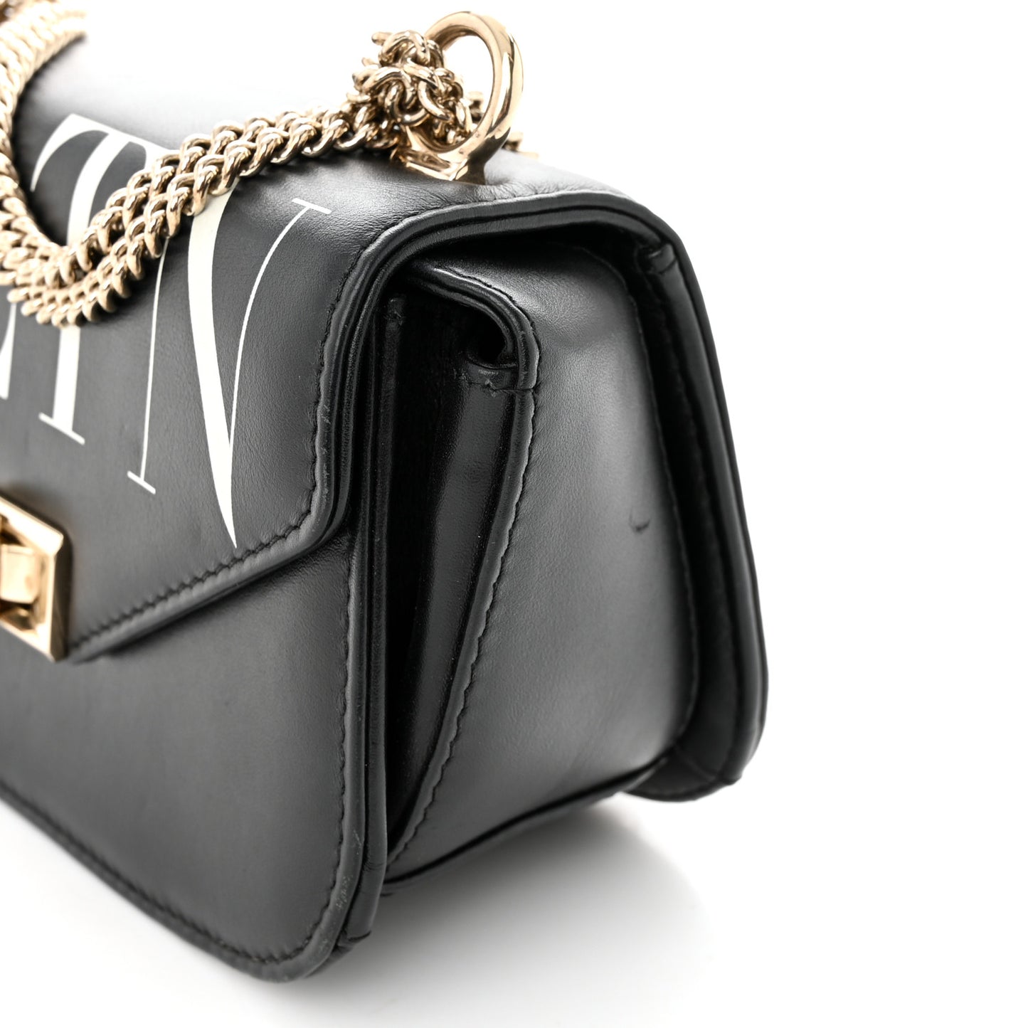 Calfskin VLTN Small Shoulder Bag Black