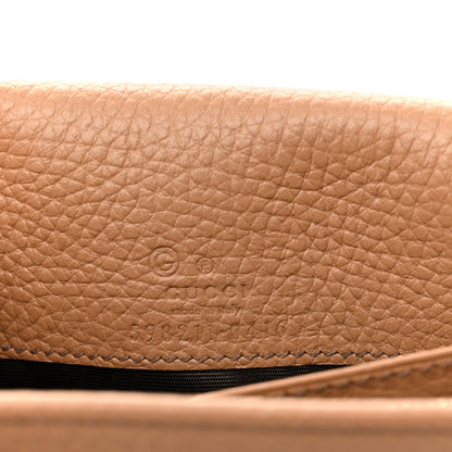 Gucci Pebbled Calfskin Soho Wallet On Chain Camelia 6 of 14