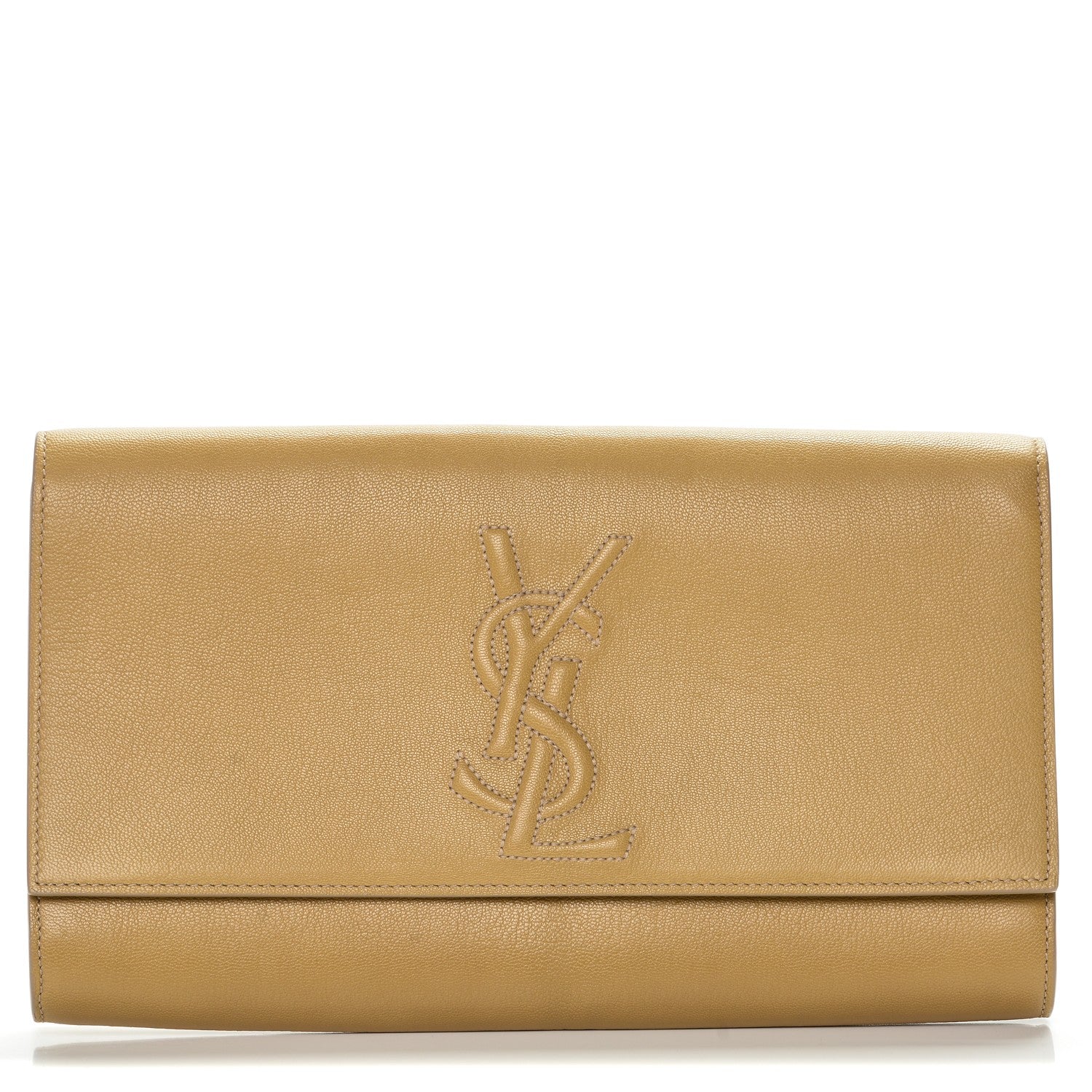 Saint Laurent Chevre Large Belle de Jour Clutch Beige 1 of 6