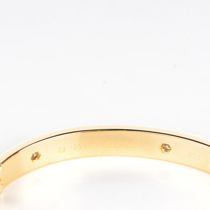 Cartier 18K Yellow Gold 6 Diamond LOVE Bracelet 16 5 of 6