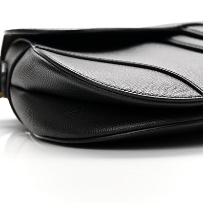Christian Dior Grained Calfskin Saddle Bag Black 9 of 13