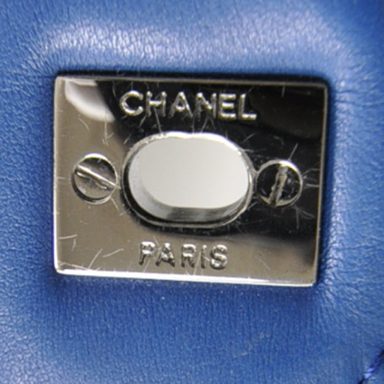 Lambskin Soft and Chain Large Flap Blue