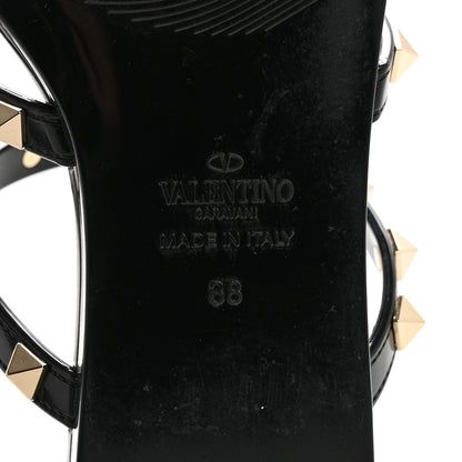 Valentino Garavani PVC Jelly Rockstud Caged Flat Thong Sandals 38 Black 7 of 8