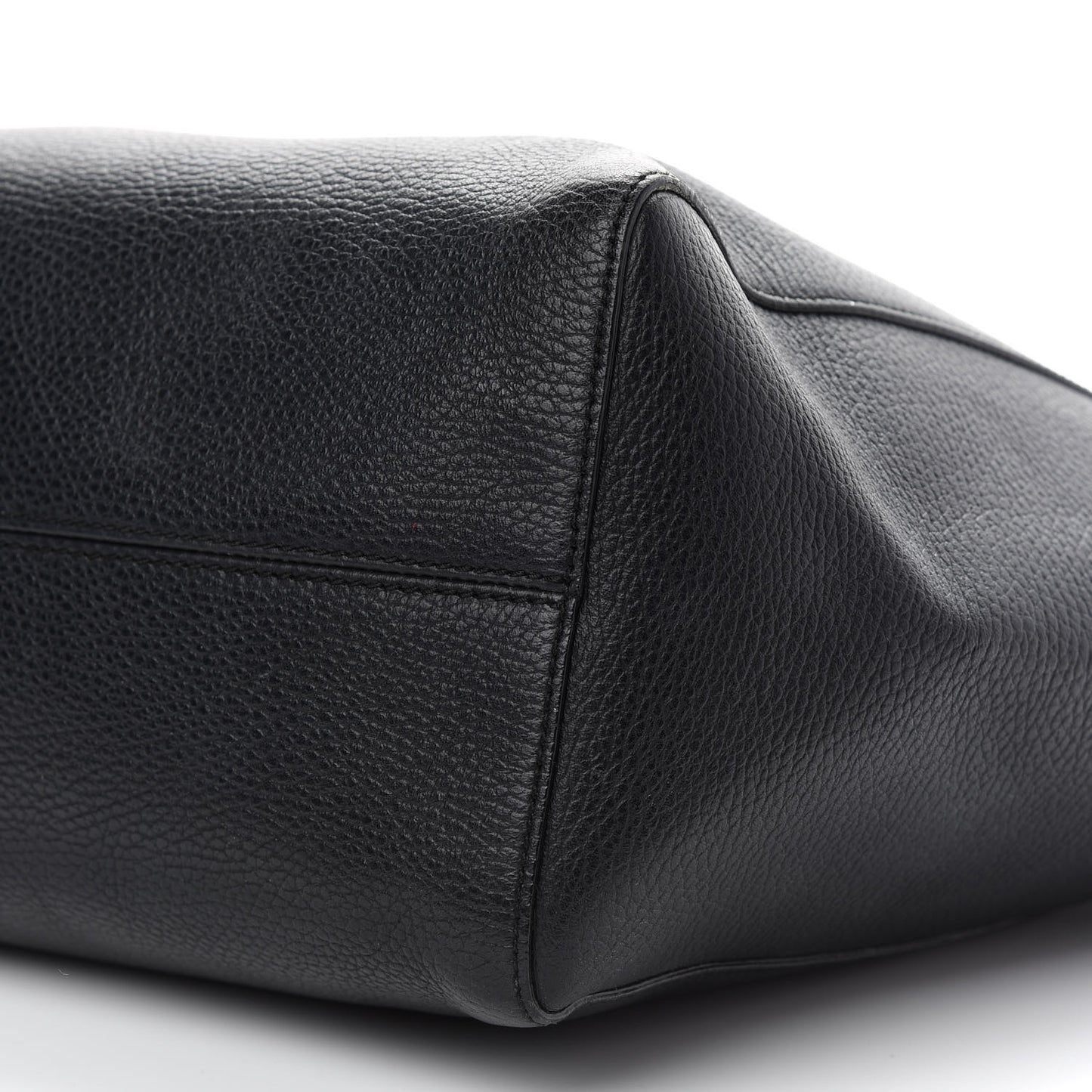 Pebbled Calfskin Medium Swing Tote Black
