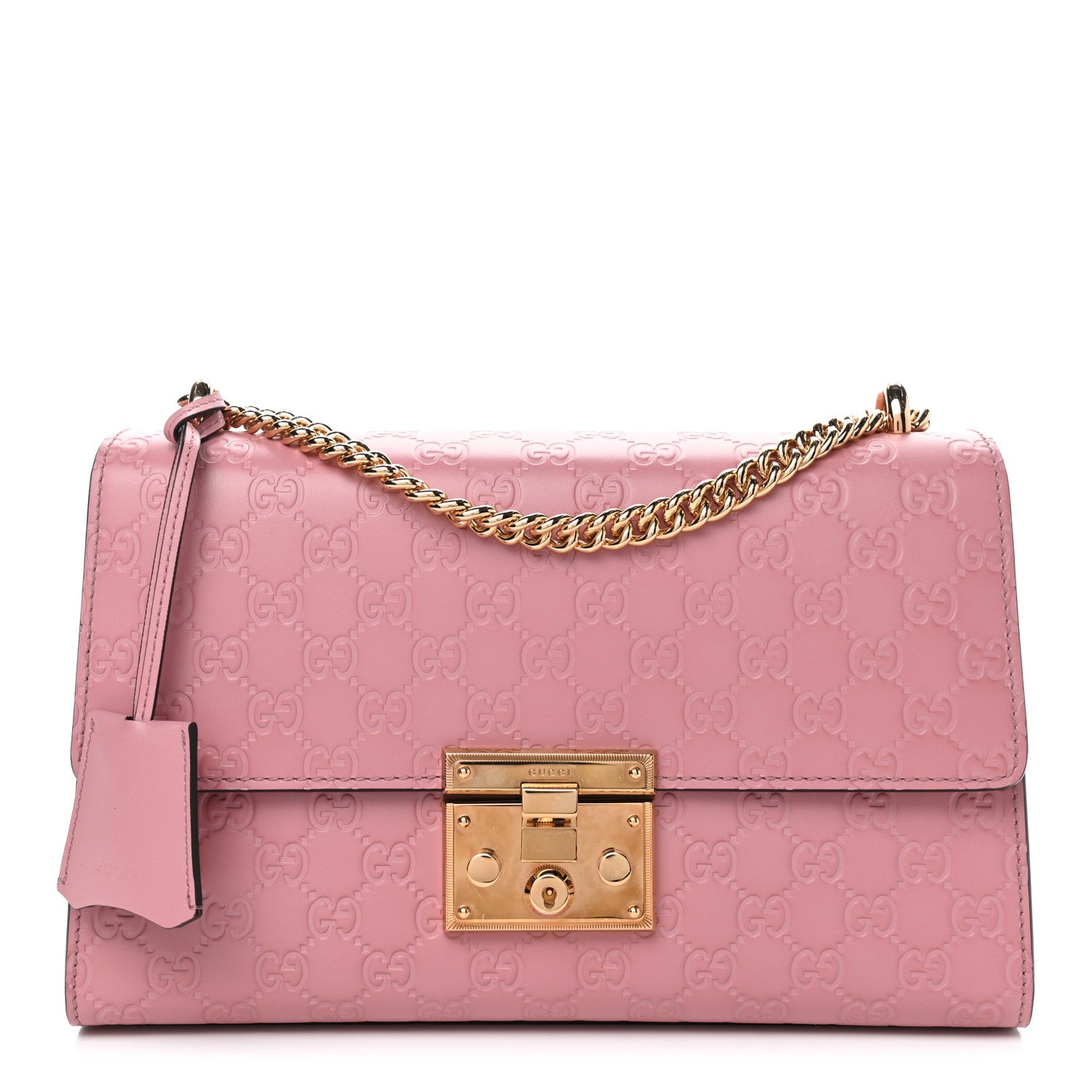Gucci Guccissima Signature Medium Padlock Shoulder Bag Rose Baby Candy 1 of 4