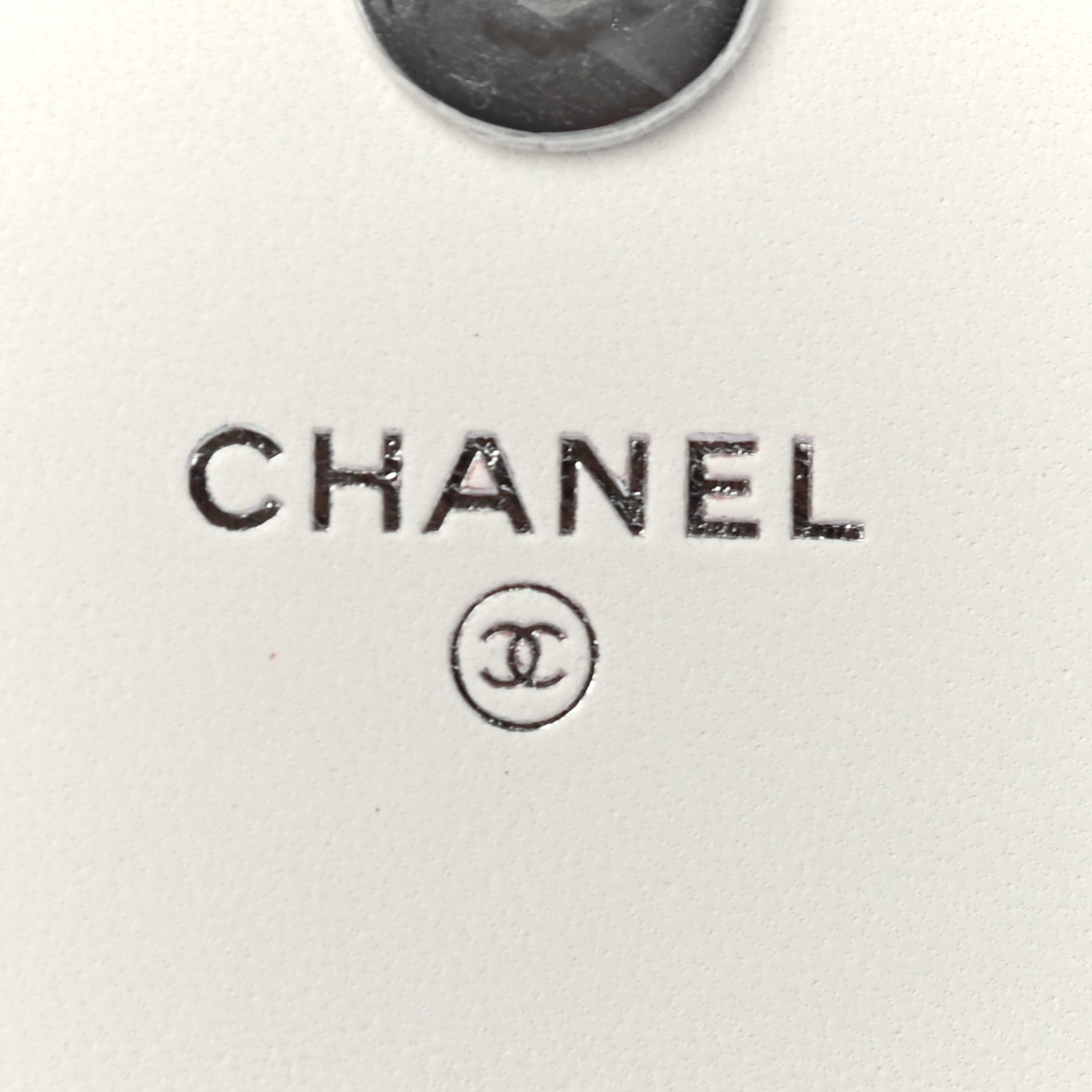 Chanel Lambskin Quilted CC Hook Card Holder White 6 of 8