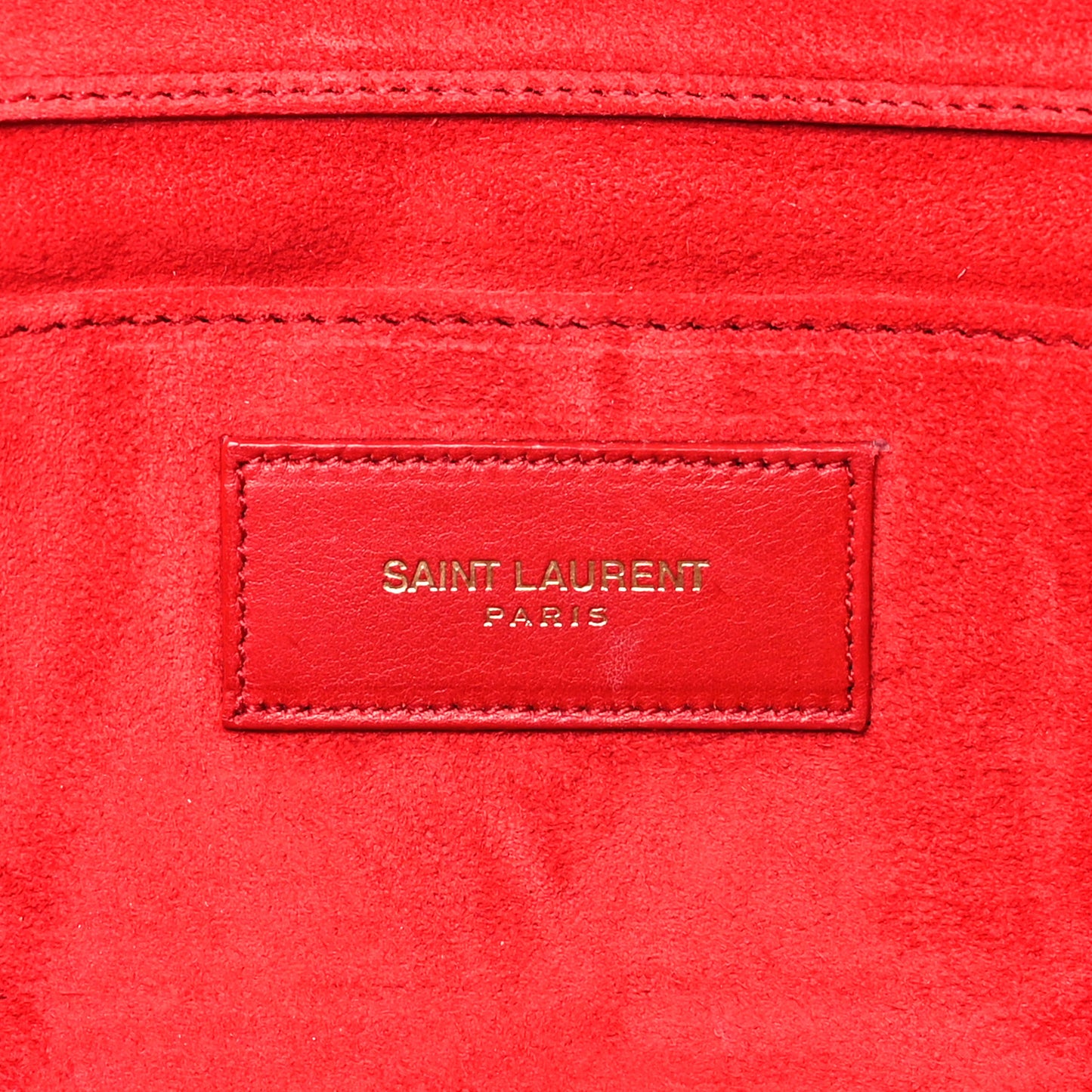 Calfskin Classic Y Ligne Clutch Red