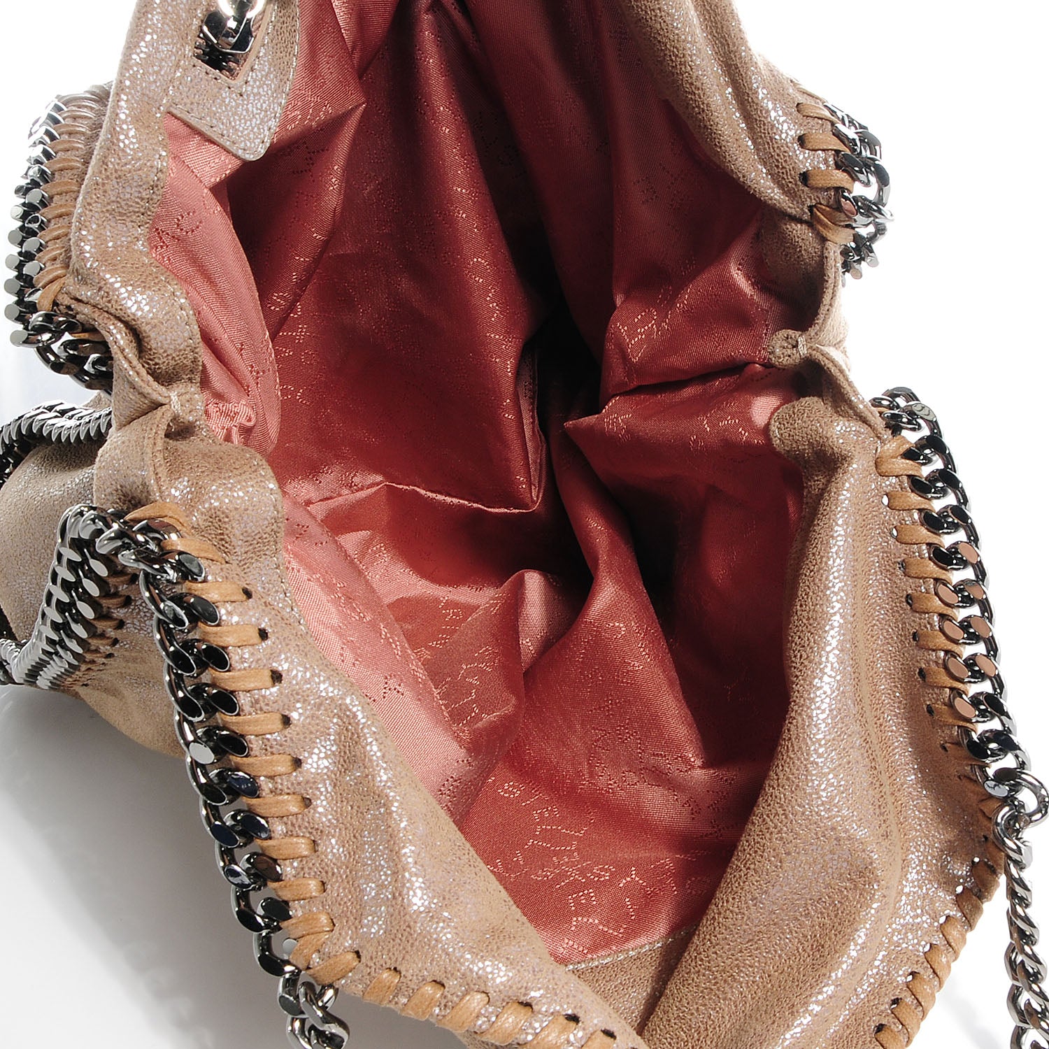 Stella McCartney Faux Leather Shaggy Deer Small Falabella Tote Chamois 9 of 9