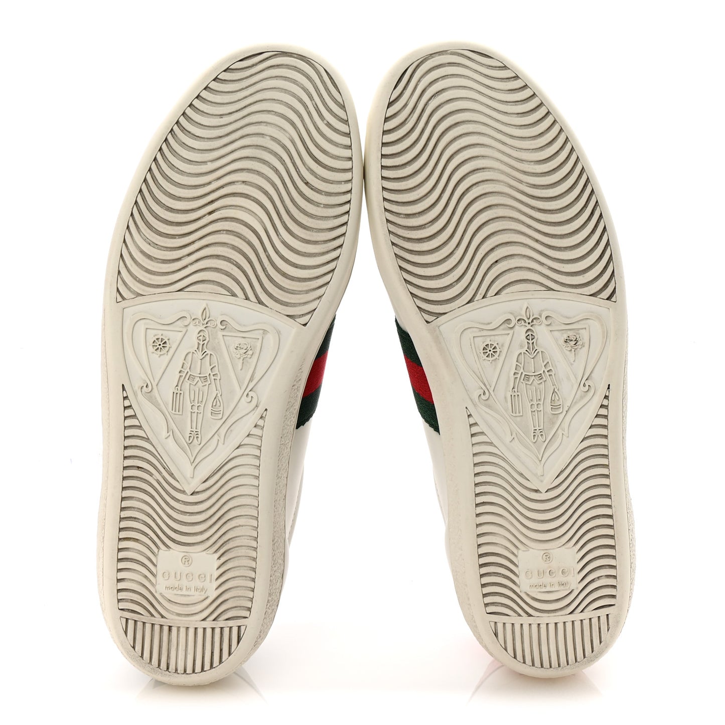 Calfskin Ayers Bee Embroidered Womens Ace Sneakers 37 White Red Flame Green